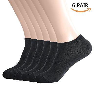 Womens Ankle Low Cut No Show Athletic Socks, Casual Short Cotton Sneaker Socks 6 Pack