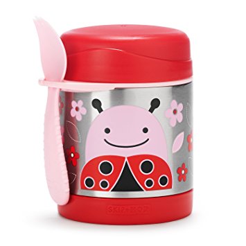 Skip Hop Baby Zoo Little Kid and Toddler Insulated Food Jar and Spork Set, Multi, Livie Ladybug