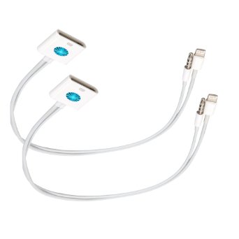 Highly Exceptional 8 Pin to 30 Pin Adapter with Audio Cable for iPhone 6s/6s Plus (Ct.2) (White)