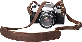 TARION Leather Camera Strap Long DSLR Camera Neck Straps Vintage Adjustable 118-145cm SLR Camera Shoulder Straps Belt Cord Brown L1