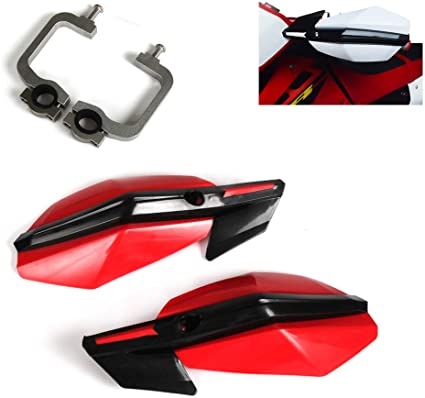 Motorcycle Handlebar 7/8 inche 1 1/8 inches HandGuards Hand Guards For CRF250 CRF450 CR250 CR125 CRF230 CRF230 XR250 CR50 Dirt Bike (Red)