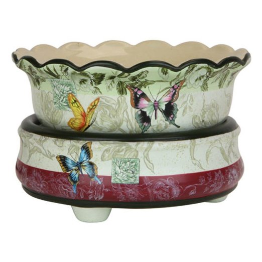 Ceramic Stoneware Electric 2 in 1 Candle Warmer Butterfly