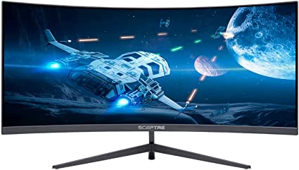 Sceptre 30-inch Curved Gaming Monitor 21:9 2560x1080 Ultra Wide Ultra Slim HDMI DisplayPort up to 200Hz Build-in Speakers, Metal Black (C305B-200UN1)