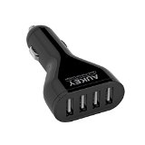 Aukey 96A  48W 4-Port USB Car Charger with AIPower Tech Technology for iPhone iPad Air 2 Samsung Galaxy S6  S6 Edge Nexus HTC M9 Motorola Nokia - Black