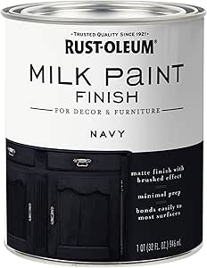 Rust-Oleum 331051 Milk Paint Finish, Quart, Navy, 32 Fl Oz (Pack of 1)