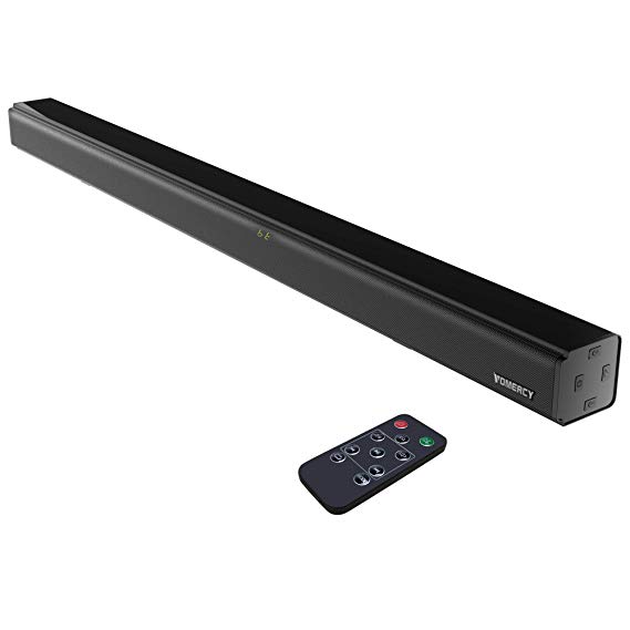 Soundbar, Vomercy TV Soundbar Built-in Subwoofer & Bluetooth Wired and Wireless 45-inch Home Theater Speaker with Remote Control, Wall Mountable for TV Smartphones PC