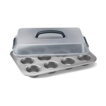 Calphalon Nonstick Bakeware 12-Cup Covered Cupcake Pan, 9" x 13"