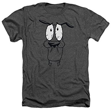 Courage The Cowardly Dog Scared Mens Heather Shirt