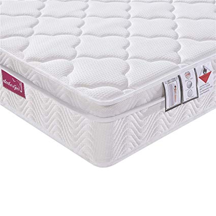 Single Mattress, DOSLEEPS 3FT 9-Zone Pocket Sprung Mattress and 3D Breathable Fabric - Orthopaedic Mattress - Thickness:9.45 Inch, White (90 x 190 x 24cm)