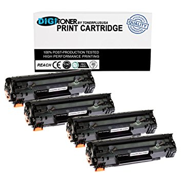 DigiToner™ by TonerPlusUSA New Compatible HP CF283A 83A Laser Toner Cartridge for HP LaserJet Pro MFP M127 M125nw M201dw (Black, 4 Pack)