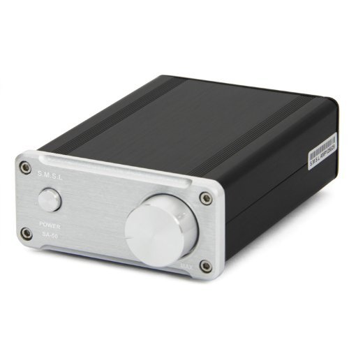 SMSL SA50 50Wx2 TDA7492 Class D  Amplifier   Power Adapter (Silver)