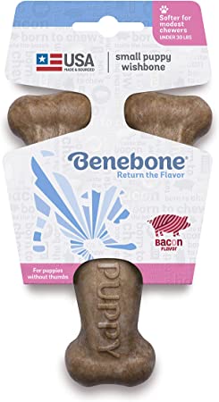 Benebone Puppy Dog Chew Toy, Softer for Modest Chewers, Made in USA