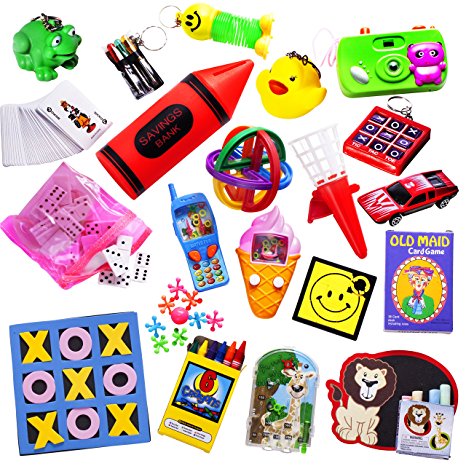 Party Favors Prize and Toy Box Assortment, Great for Kids Parties, Carnivals, School classroom rewards, and events. Pack of 20 Different Prizes Beloved by kids. (EXCLUSIVELY sold by SMART NOVELTY)