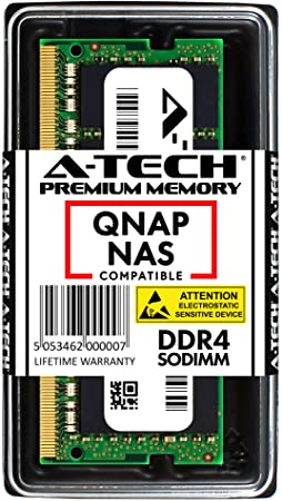 A-Tech 16GB Module for QNAP TVS-472XT TVS-672XT TVS-872XT NAS Servers - DDR4 2666MHz PC4-21300 Non-ECC SODIMM 1.2V Memory RAM (Replacement for QNAP RAM-16GDR4T0-SO-2666)