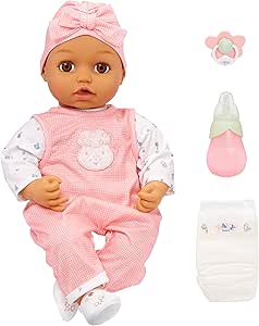 Baby Born My Real Baby Doll Ava - Light Brown Eyes: Realistic Soft-Bodied Baby Doll Ages 3 & Up, Sound Effects, Drinks & Wets, Mouth Moves, Cries Real Tears, Eyes Open & Close, Pacifier