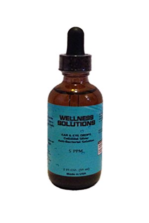 Wellness Solutions All Natural Ear & Eye Drops 2 oz Dropper Bottle Vegan and Gluten Free!