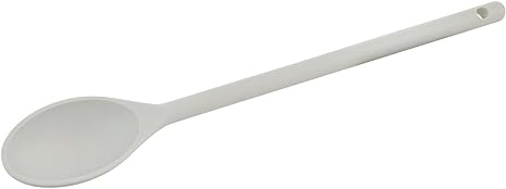 Winco High Heat Nylon Spoon, Kitchen Cooking Mixing Stirring Spoon (14-3/4 Inch, White)