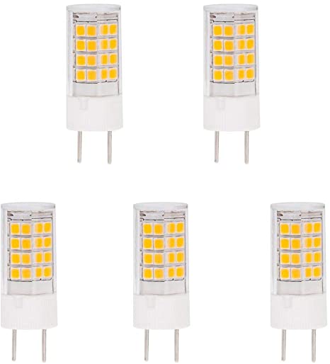 HERO-LED G86-51S-WW T4 GY8.6 LED Halogen Replacement Bulb, 3.5W, 35W Equivalent, Warm White 3000K, 5-Pack(Not Dimmable)