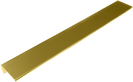 Laurey 96504 - 12 Inch Overall Edge Pull for Cabinet Doors and Drawer Fronts -Satin Brass, Gold
