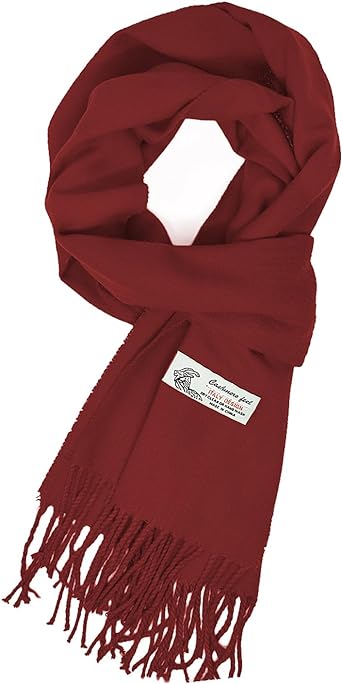 Unisex Plain Solid Color Winter Scarf Cashmere Feel Soft Classic 72"x12"