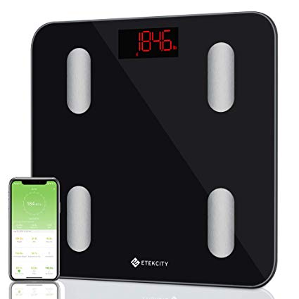 Etekcity Smart Bluetooth Body Fat Scale - FDA Approved -Digital Wireless Weight Bathroom Scale, Body Composition Analyzer with app for Weight, BMI, Body Fat%, Water, Muscle Mass, Bone Mass