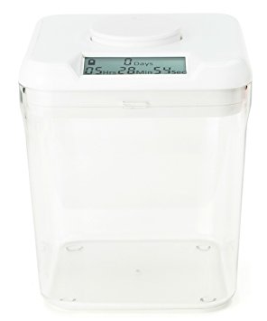 Kitchen Safe: Time Locking Container (White Lid   Clear Base) - 5.5" Height