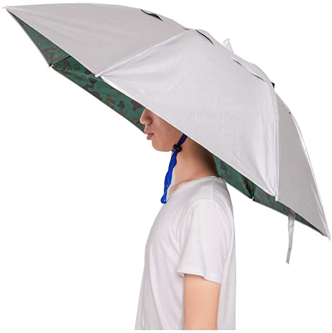 Umbrella Hat with Tighten Clip Head Wear