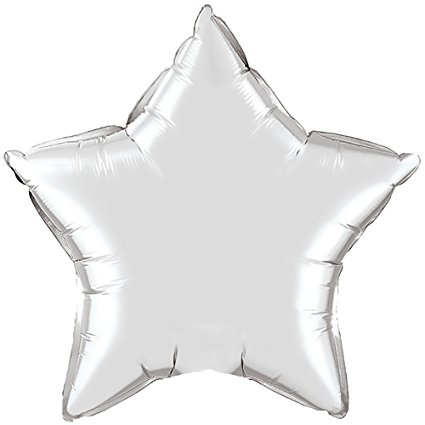 American Balloon Company Star Balloon, Silver, 20", Mylar, 10 Pack