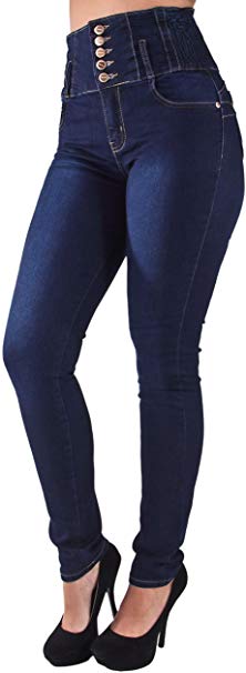 Plus Size/Junior Brazilian Design Butt Lift High Elastic Waist Skinny Jeans