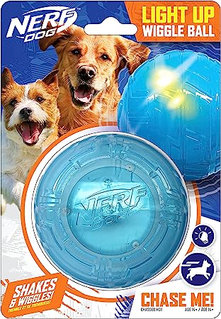 Nerf Dog 3.5in Wiggle Ball -Blue, (NF-4082)