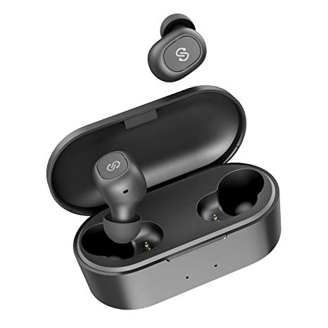 True Wireless Earbuds, SoundPEATS TrueFree   5.0 Bluetooth Earphone TWS in-ear Stereo Headphone Built-in mic with Binaural Calls, Automatic One-Step Pairing, 35 Hrs Playtime,Noise Isolation