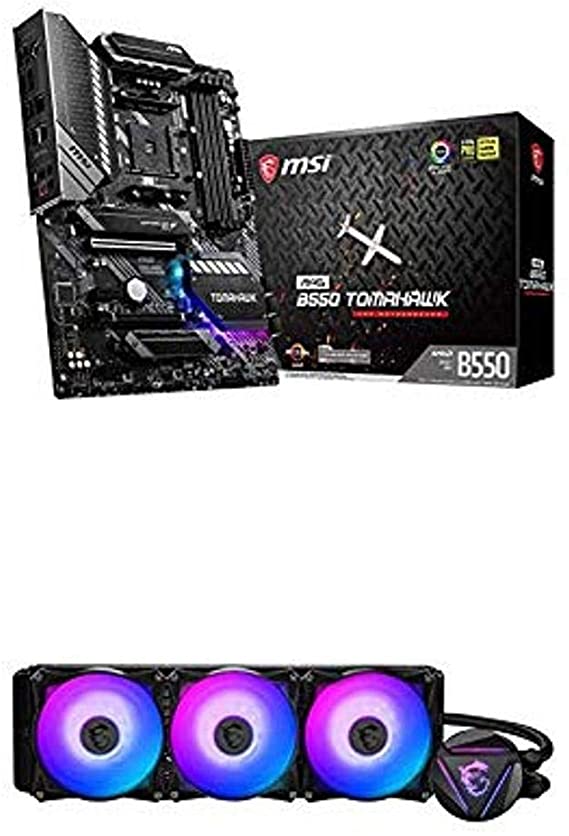 MSI MAG B550 Tomahawk Gaming Motherboard   MSI MAG CORELIQUID 360R - AIO RGB CPU Liquid Cooler