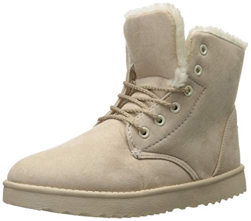 Yinhan Women's Winter Warm Snow Boots Lace up Short Ankle Boots