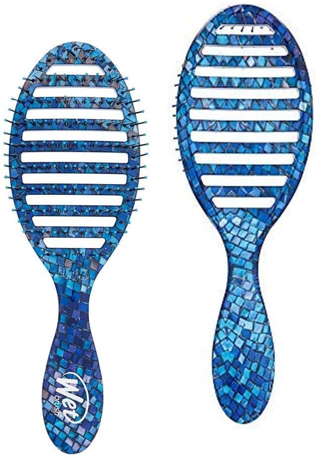 Wet Brush Hair Brush Speed Dry Detangler with Soft IntelliFlex Bristles, Detangler for All Hair Types –(Blue Mosiac)