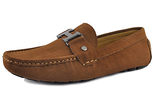 Fulinken Men's Leather Slip on Loafers Mens Shoes