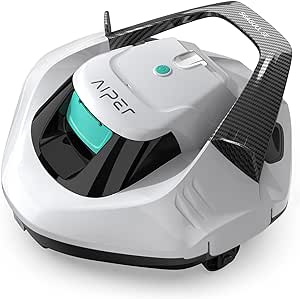 AIPER Cordless Robotic Pool Cleaner, Pool Vacuum with Dual-Drive Motors, Self-Parking Technology, Lightweight, Perfect for Above-Ground/In-Ground Flat Pools up to 40 Feet (Lasts 90 Mins)