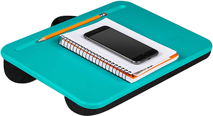 LapGear Compact Lap Desk - Turquoise - Fits Up to 13.3 Inch Laptops - Style No. 43119