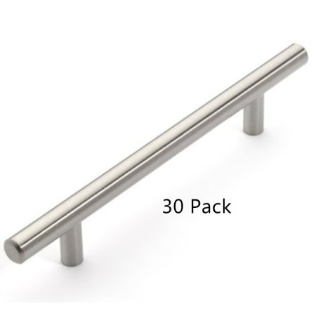 Gobrico Gb201hss96 30pack T-bar Kitchen Cabinet Handle and Pull 96mm Furniture Hardware Drawer Cupboard Knob Stainless Steel