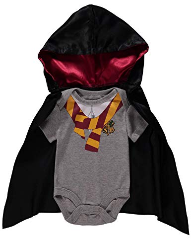 Harry Potter Infant Baby Boys' Costume Onesie Bodysuit with Detachable Hoodie Cape