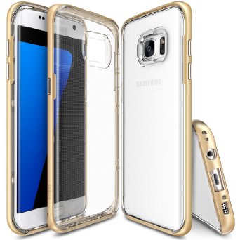 Galaxy S7 Edge Case - Ringke FRAME **Dual-Layer Reinforced TPU Premium Bumper**[Royal Gold] Drop Protection Clear Soft Shock Absorption Protection Bumper for Samsung Galaxy S7 Edge