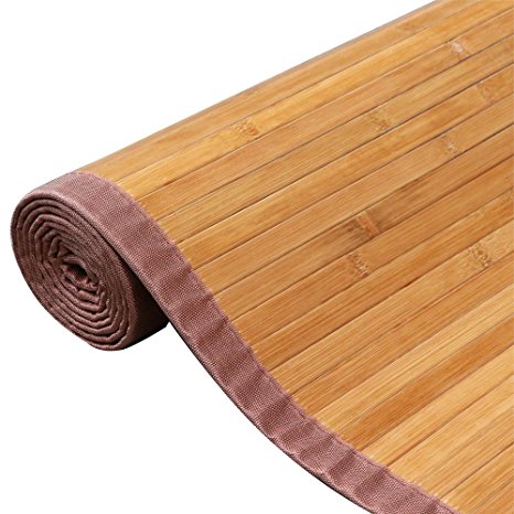 Yaheetech Bamboo Area Rug Carpet 5'x 8'/4' x 6'Brown Natural Bamboo Wood Floor Mat (8 x 5 ft)