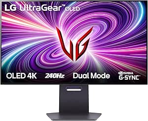 LG 32GS95UE UltraGear Gaming Monitor 32" UHD OLED HDR True Black, 3840x2180, 0.03ms, G-Sync Compatible, AMD FreeSync Premium 240Hz, HDMI 2.1 VRR (HDCP 2.3), Display Port 1.4, Flicker Safe, Nero