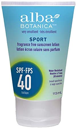 Alba Botanica Very emollient Sport Sunscreen Spf 40, 113 Milliliters