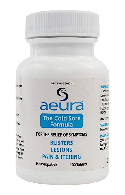 Aeura - The Cold Sore Formula - Cold Sore Outbreak Relief & Prevention - Safe & Effective, ALL-NATURAL Tablets