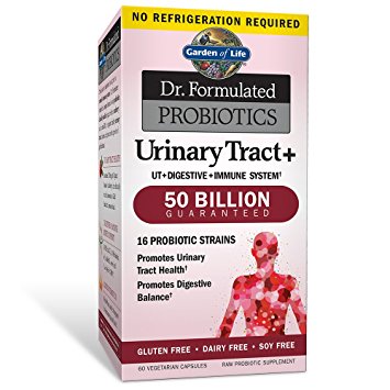 Garden of Life Probiotic Supplement for Urinary Tract Health - Dr. Formulated Urinary Tract  for Digestive and Urinary Tract Support, Shelf Stable, 60 Capsules