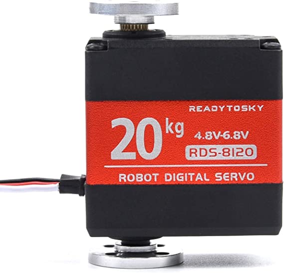 Readytosky RC Dual Ball Bearing 20kg Servo 180 Degree High Torque Full Metal Gear Digital Servo Motor for RC Robot