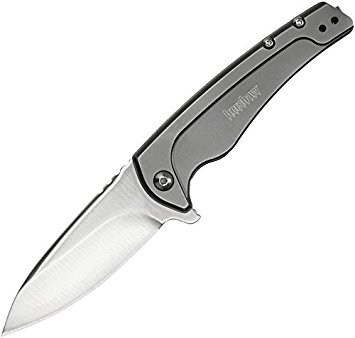 Kershaw Intellect Pocket Knife (1810) 3 In. 8CR13MOV Steel Blade with Machine Contoured Titanium Handle, Features SpeedSafe Assisted Opening with Flipper and Reversible Clip, 3.7 oz.