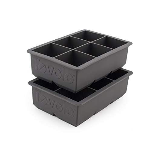 Tovolo King Cube Ice Trays, Charcoal - Set of 2