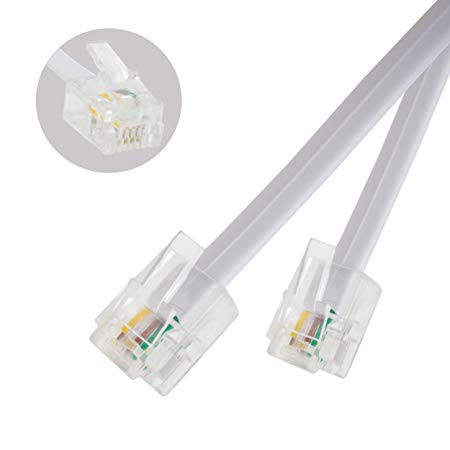 iChoose Limited RJ11 to RJ11 Male BT Broadband Cable ADSL Modem Router Lead/Premium Quality/High Speed Internet Broadband/Router or Modem to RJ11 Phone Socket or Microfilter / 10M