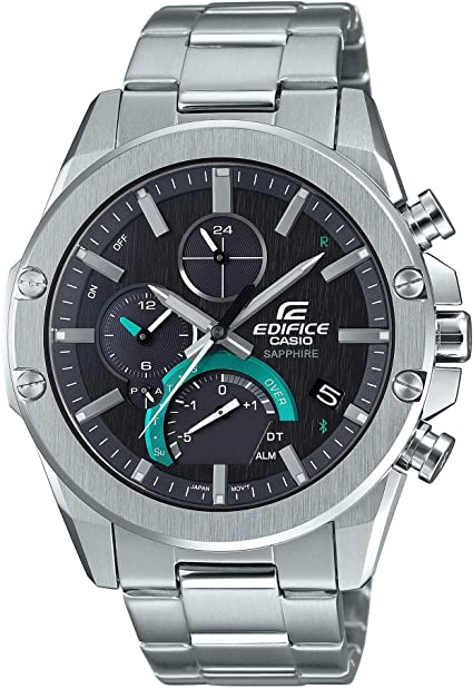 Casio Men's Edifice Connected Watch with Stainless Steel Strap, Silver, 21.9 (Model: EQB-1000D-1ACF)